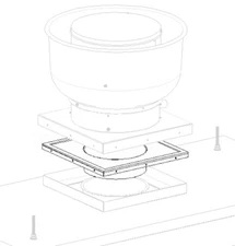 Mobile 12" Hood to Fan Duct Transition