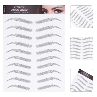 12 Sheets Waterproof achats Eyebrow Stickers Eyebrows Self Adhesive Shaping Man