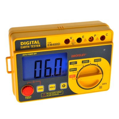EM480D Digital Earth Tester Insulation Resistance Detector Ground Resistance ...