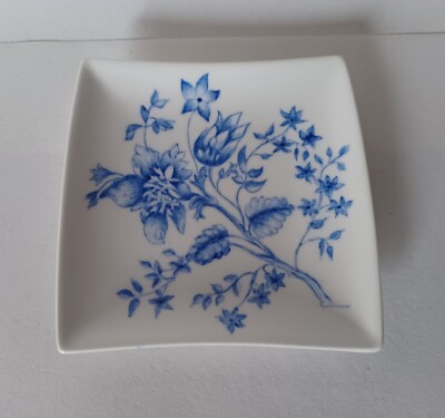 Maxwell & Williams White Basics Schale handbemalt blau Blumen 12,6 cm