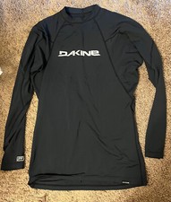 NEW 50 SIZE XL DAKINE Snug Fit Rashguard -WOMENS XL Black - UPF 50 CREW NECK