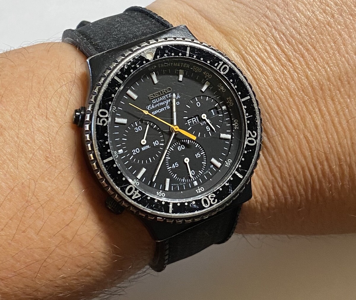 Seiko Quartz Sports 100 Chronograph 7A38-7080 Watch (Year 1984) | eBay