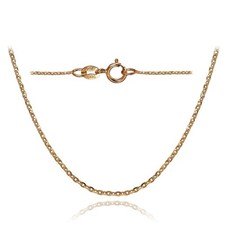 14K Rose Gold 1.4 Diamond-Cut Cable Italian Chain Necklace, 16 Inches