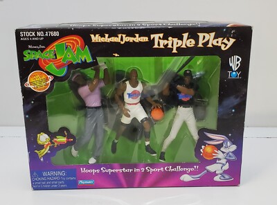 スポーツ選手 SPACE JAM Michael Jordan Triple Play Michael Jordan Triple Play Space Jam Action Figure Set (1996