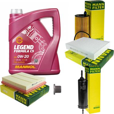 MANN Inspektionspaket 5 L MANNOL Legend Formula C5 0W-20 für BMW 1er 116i