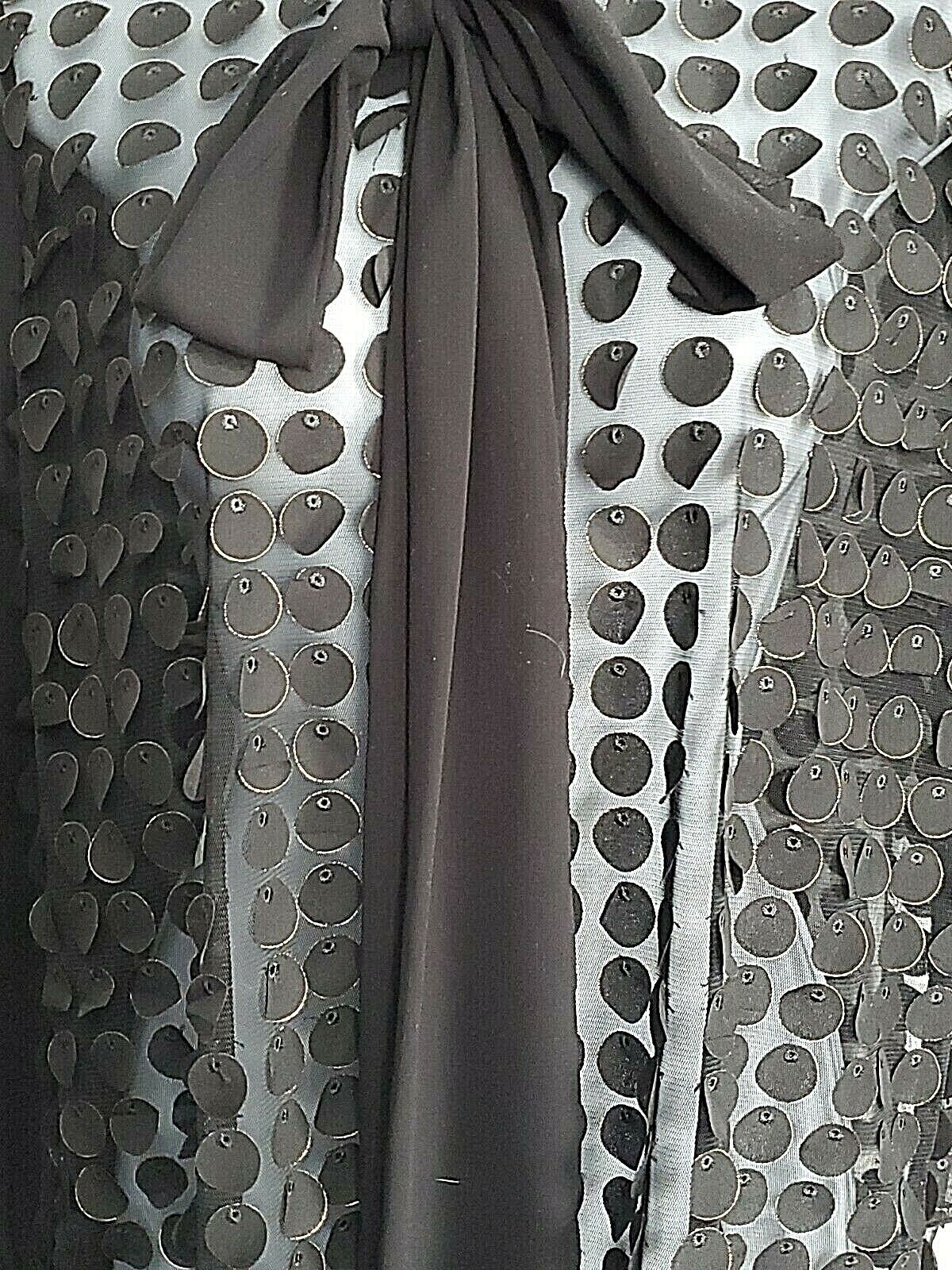 Nha Bhanh Sheer Small Button Down Black Shirt Cir… - image 6