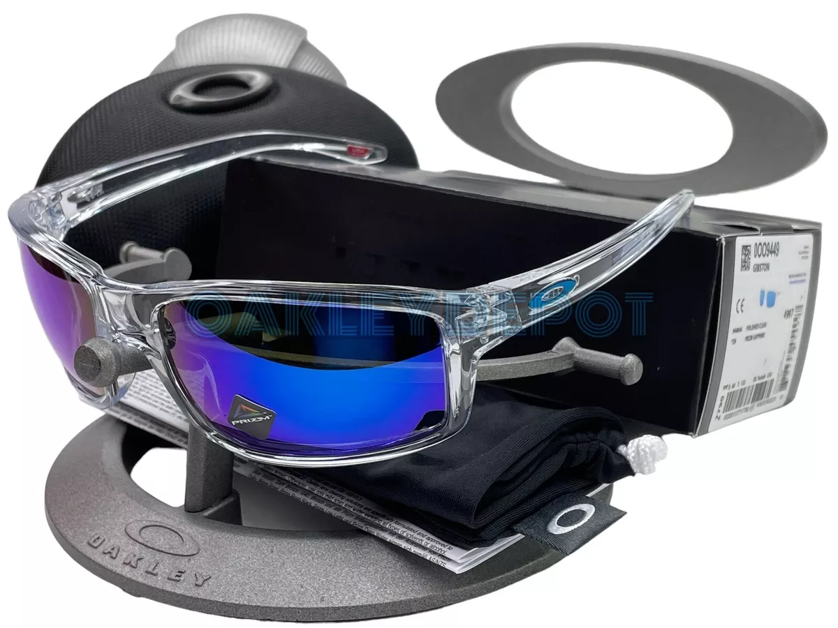 OAKLEY GIBSTON 009449 POLISHED CLEAR PRIZM SAPPHIRE