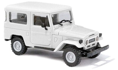 BUSCH Automodell Bausatz 1:87/H0 PKW, Toyota Land Cruiser J4, weiß #60217