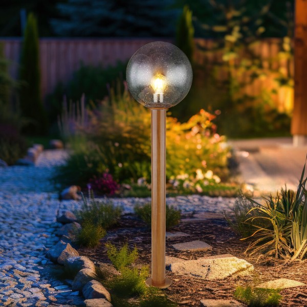 AußEnstehlampe Wegelampe Gartenleuchte Alu Glas AußEn Standleuchte HöHe 100Cm-image