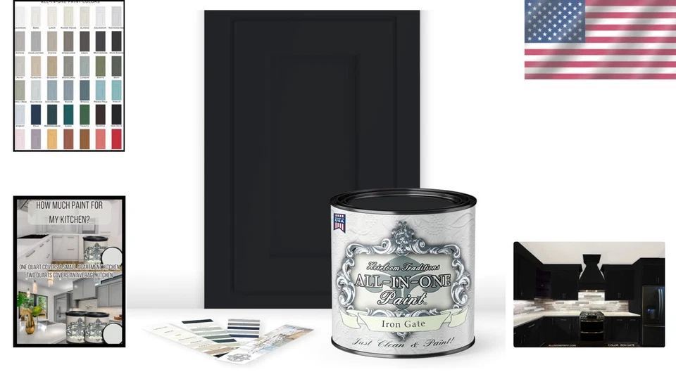 多功能防水丙烯酸涂料 - 无打磨,32 盎司铁门 - 30 色 — 第 2/4 张图片