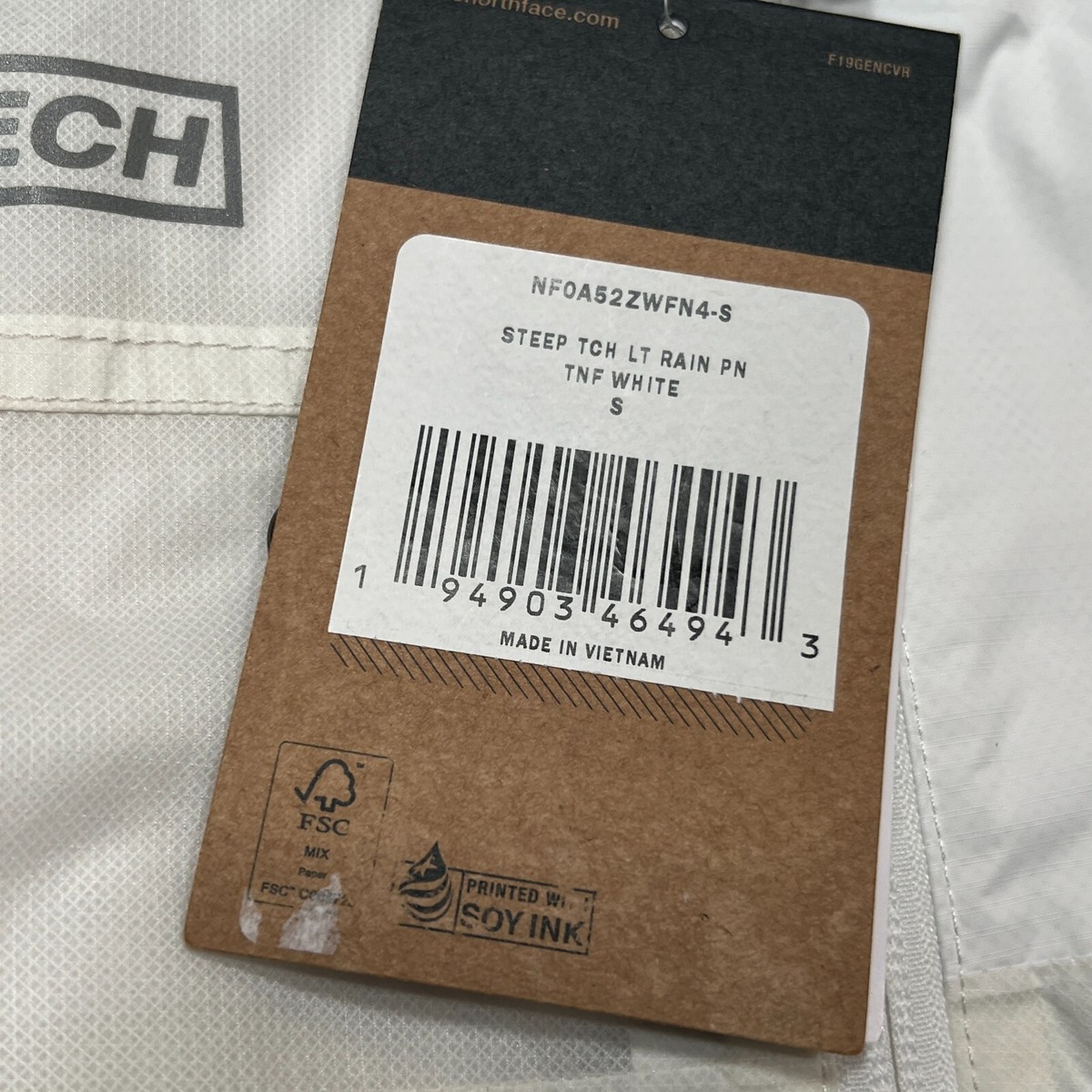 THE NORTH FACE STEEP TECH LIGHT RAIN JACKET WHITE | eBay