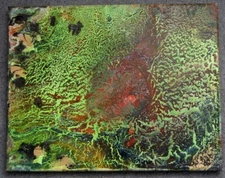 Original Art Abstract Acrylic Painting on Canvas 11" x 14" Wall Decoration