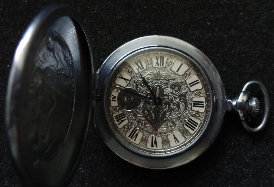 RELOJ BOLSILLO RUSO ESMALTADO REUNIÓN EN ELBA 1945 Foto 2 de 3