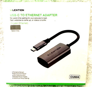 LENTION USB-C to Ethernet Adapter CU604 USB-C To Wired Gigabit Ethernet Network