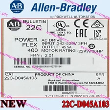 22C-D045A103 New NEW PLC PowerFlex 400- 22 kW (30HP) AC Drive Free Ship US