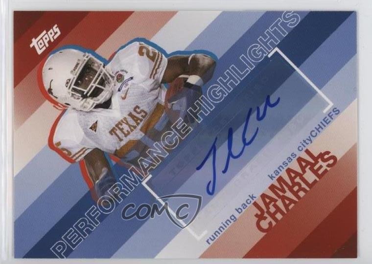 Jamaal Charles Topps Performance Highlights Autographs #JC Base