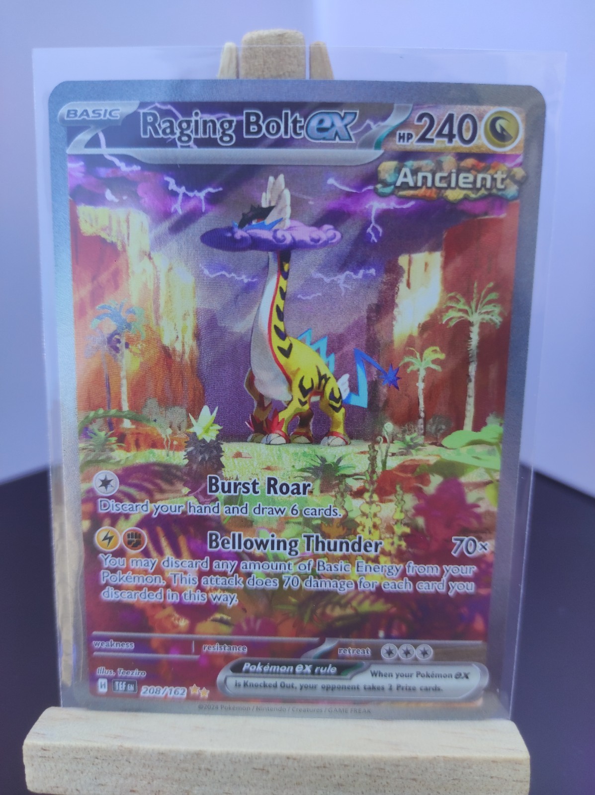 Raging Bolt ex 208/162 Temporal Forces Special Illustration Rare NM Pokemon