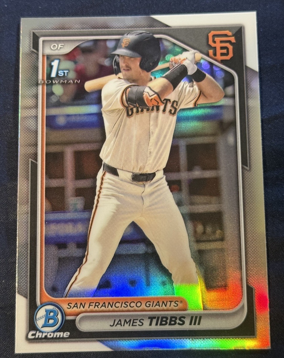 James Tibbs III 2024 Bowman Draft Chrome 1st Bowman Refractor #BDC- 40 Dodgers