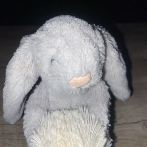 London Jellycat Small Bashful Silver Snow Bunny 8” Hand Muff Warmer RARE Retired - Picture 3 of 9