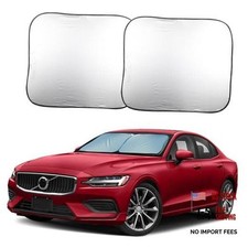 2 Piece Foldable Car Windshield Sun Shade, UV  Heat Protection Medium