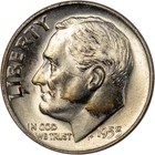 1953-D Roosevelt Dime - Rainbow Toned - GEM BU!