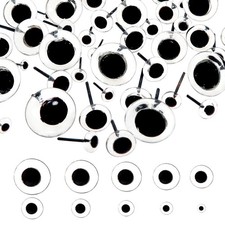 TOAOB 100pcs Clear Glass Eyes Kits 3mm to 3/4/5/6/7/8/9/10/11/12mm,