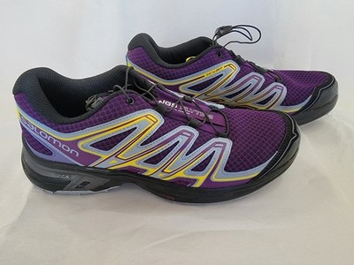 Salomon Wings Flyte 2 Trainers Trail Running Purple Gray Size 9