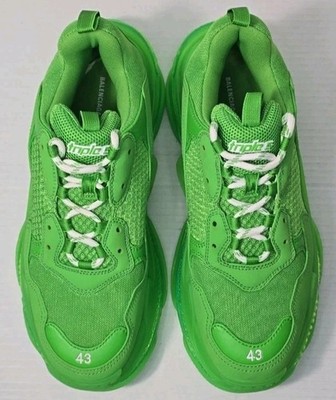 Size 43 (10) Balenciaga Triple S Clear Sole Fluo Green Women | eBay