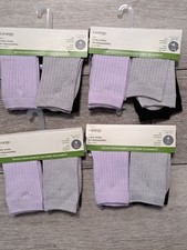 Lot Of 4 Brand New George Girls 4 Pairs Crew Socks. Shoe Size 10-13. 16 Pairs