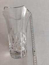 Blei-Kristall Vase Tolle große Prunkvase 1,235 kg, 23 cm hoch, weite Öffnung