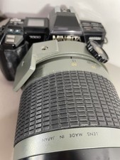 Minolta Maxxum 7000 35mm SLR Film Camera Body w Sigma Mirror Telephoto Lens
