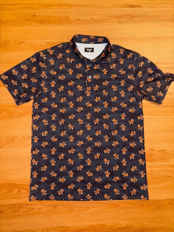 WAGGLE GOLF "THE GOAT" POLO - SIZE MEDIUM