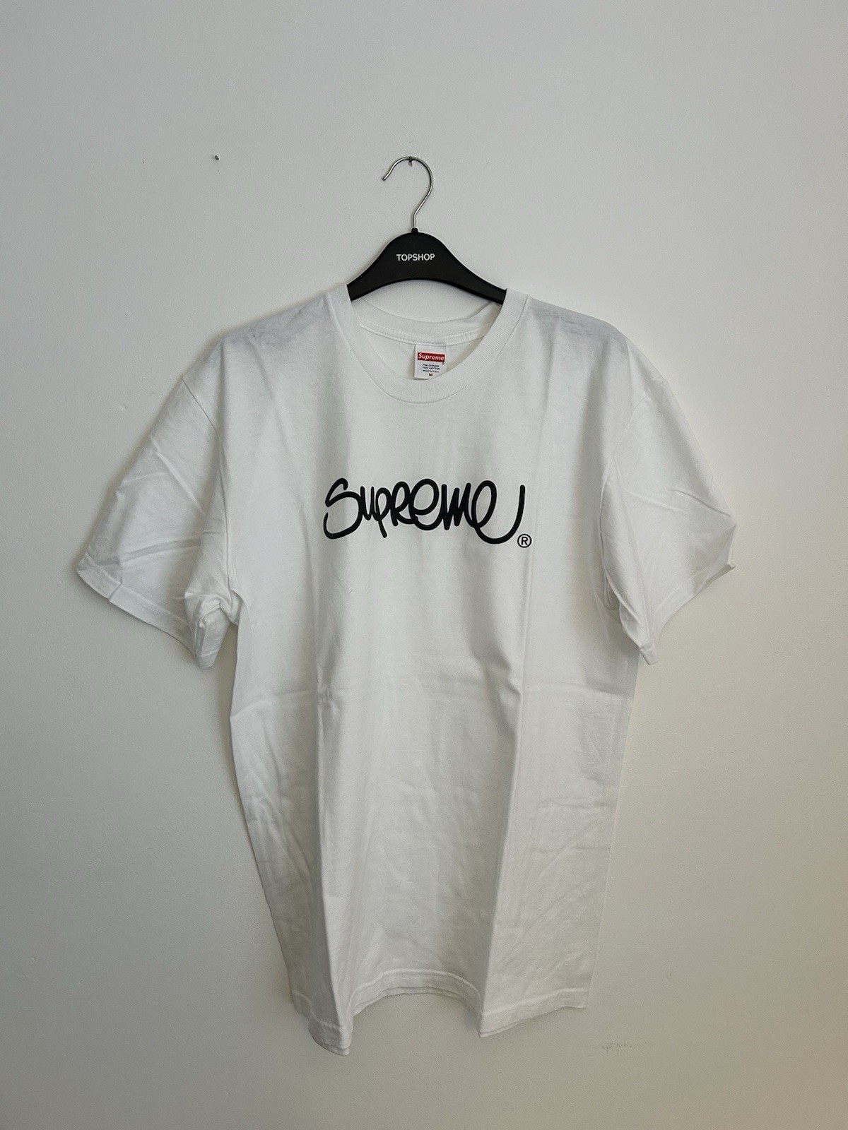 Mens Supreme White Printed T Shirt Size Medium