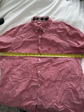 Burberry Brit Gingham Red Shirt Size XXL Men  s Dress Shirt Button Down