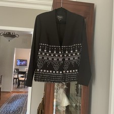 St John Black Sequined Evening Jacket 10
