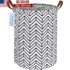 Waterproof Canvas Storage Basket Toy Bin Nursery Organizer Collapsible New