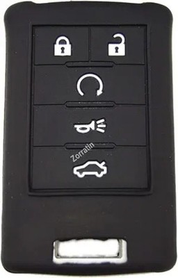 Silicone Smart Key Fob Cover Compatible with C7 CTS ATS SRX STS D Color: Black