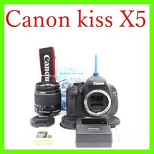 Canon EOS Kiss X5 Camera Lens Image Stabilization Beginners Used From Japan