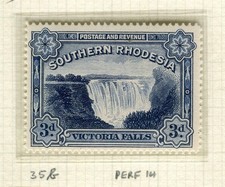 RHODESIA; 1935 early Victoria Falls issue MINT MNH Unmounted 3d. value