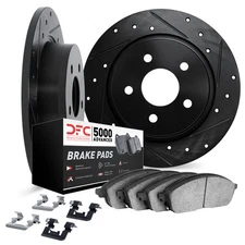 Dynamic Friction Company 8512-63057 Rotors Drilled & Slotted Black W/ 5000
