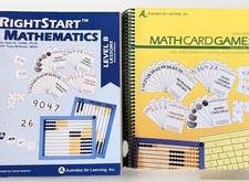 RightStart Math Level B Lessons 2nd Ed  Math Card Games 5th Ed - Very Good Cond
