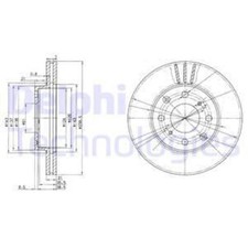DELPHI 2x Bremsscheibe vorne Ø240 mm für Honda Civic VI Hatchback EJ EK 1.4i