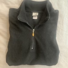 Women s Fleece Pullover 1/4 Zip Size Large Black