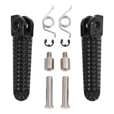 Black Front Footrest Foot Pegs Fit For Yamaha YZF R6 99-20 R1 1998-25 R6S 03-09