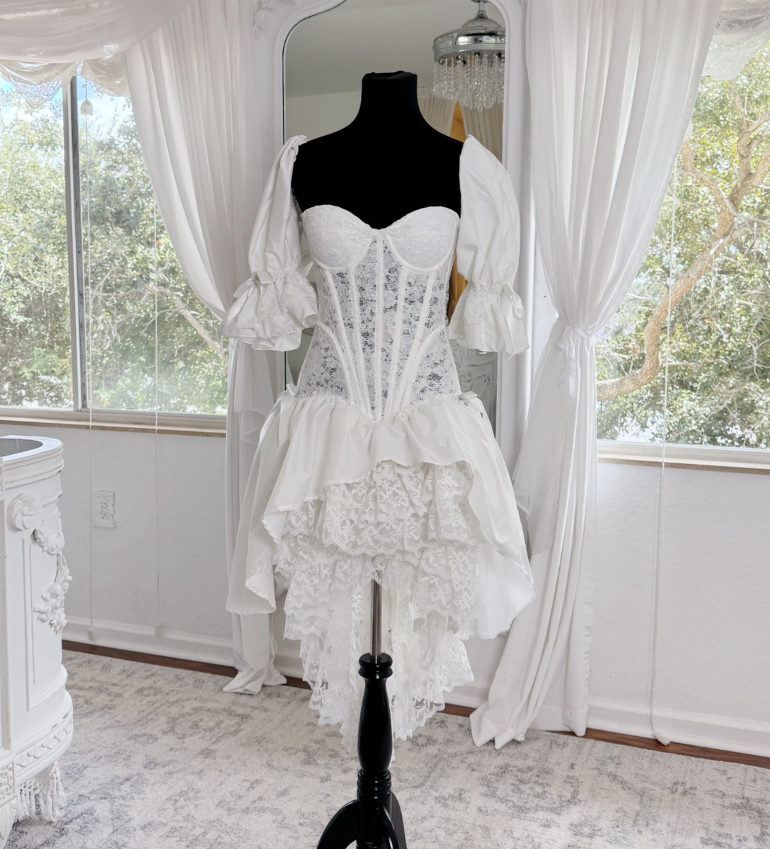 bohemian corset dress Vintage Boho Dress With Lace-up Corset Detail