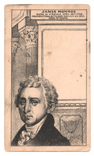 1880s James Monroe Card H602 USA Presidents American History Victorian Card