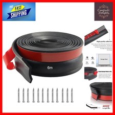 Image of Garage Door Bottom Seal Strip, Weatherproof Rubber Draught Excluder 6m