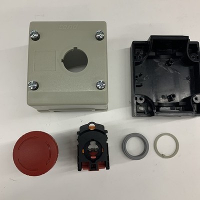 1pc TN2B1-BKR button box with emergency stop switch attached #bv
