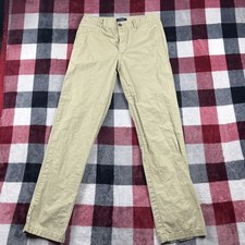 Polo Ralph Lauren Boys Khaki Straight Leg Pants Size 20 Cotton 29x29" Preppy
