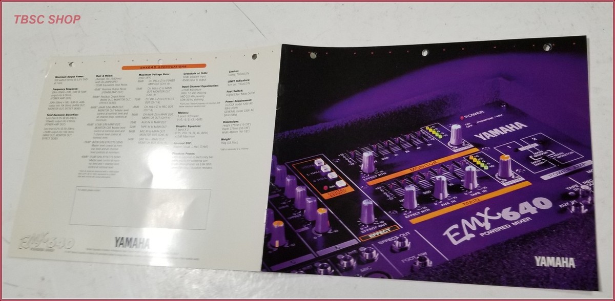 Yamaha EMX640 6 Channel Powered Mixer Dual Amp for sale online | eBay